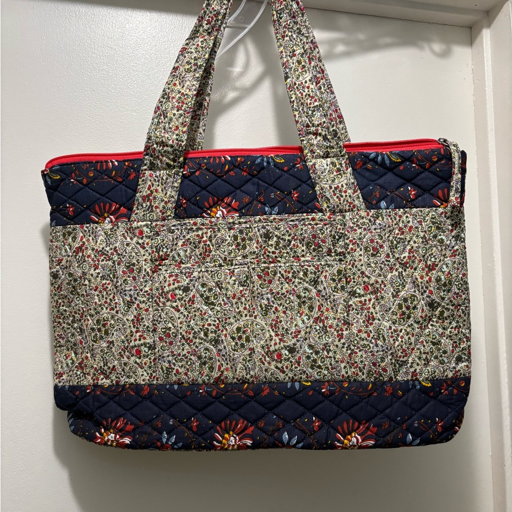 Floral Quilted Tote Bag